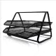 Office 2 Tier Heavy Duty Metal Desktop Letter Tray File Organizer Sorter Desk Document Organizer Shelf Tray Magazine Holder Paper File Newspaper Organizer Tray - Black