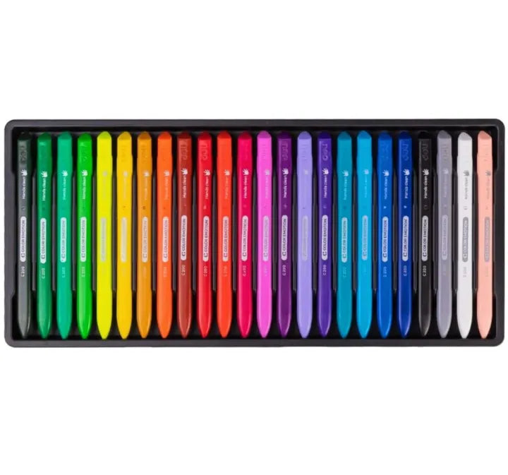 Deli 24 color washable plastic crayon non toxic