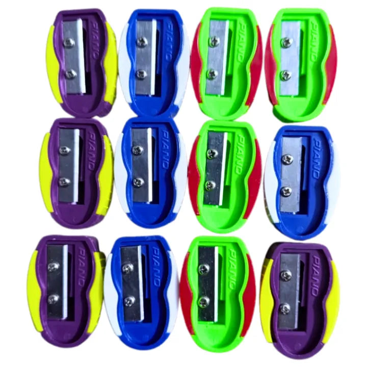 One Pack of Fancy Multicolour PIANO Sharpners TR-12 (12Pcs)
