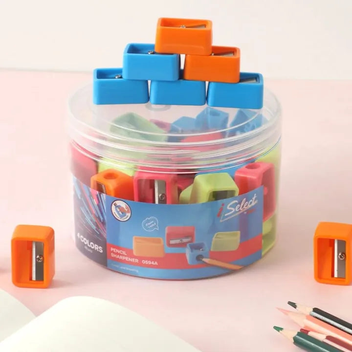 Deli iSelect Sharpener Pack of 48 Sharpeners. Deli-E0594A Economical Pencil Sharpener