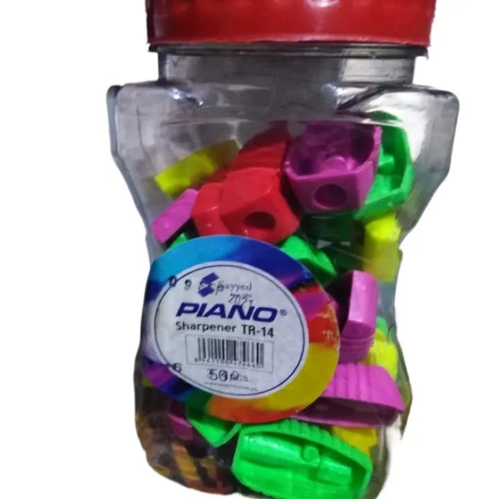 50 Pcs Jar - Piano High quality pencil sharpener TR-14 with specially treated stainless steel blade
