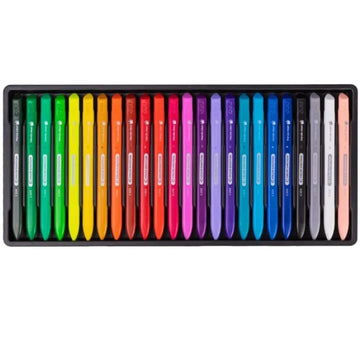 Deli 24 color washable plastic crayon non toxic