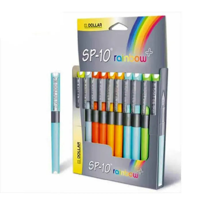 Dollar SP-10 Rainbow Fountain Pen - Dollar SP 10 Pen - Dollar Fountain Pen - SP10 Rainbow Pen - School and Office Stationery - Dollar Stationery