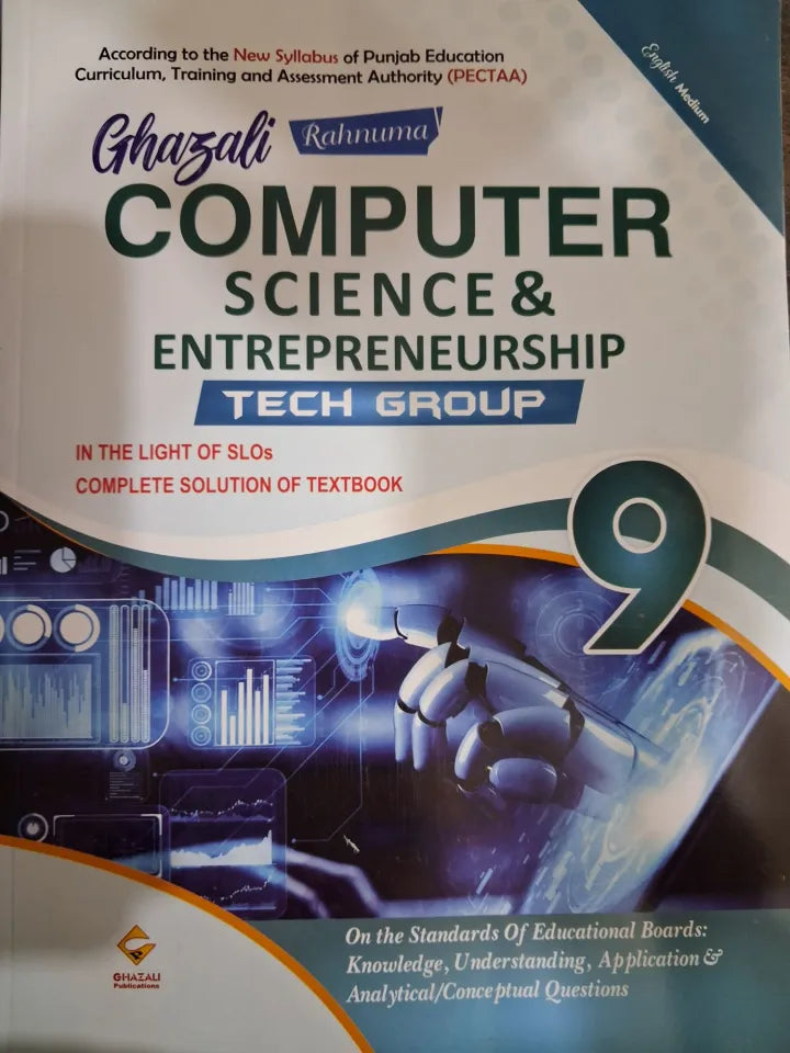 Class 9 Ghazali New Computer Science And Entrepreneurship Tech Key Book 2026-27 English Medium / 9 Class Ghazali Rahnuma New Computer Science & Entrepreneurship Tech Guide 2026-27