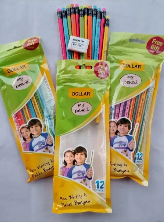 Dollar my Pencil wow! ,achi writing ki paki bunyad .Dollar Pencils,12 pcs,