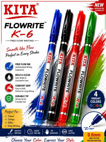 Si Pen S7 0.7mm Rollerball pen available in blue black red colours