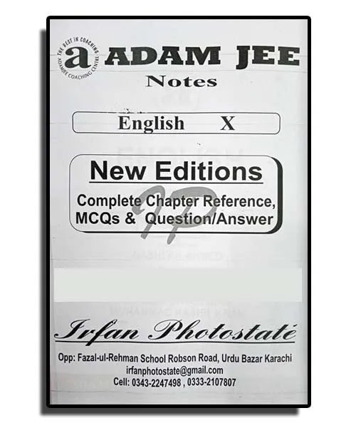 English – Notes Adamjee – Class 10 Science – 10 General