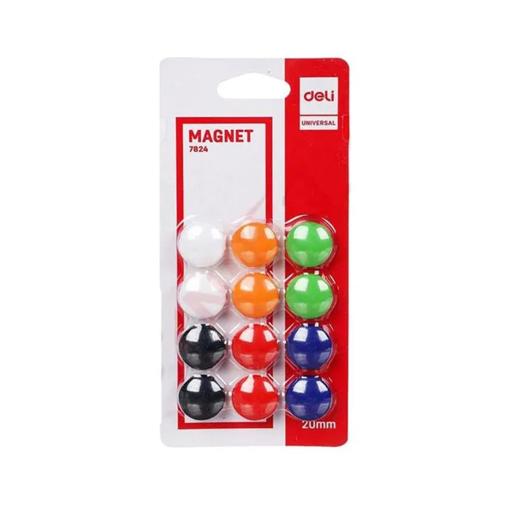 Deli_ Universal Magnets Pack of 12 | Magnetic Baord Magnets/Buttons | Whiteboard Magnets