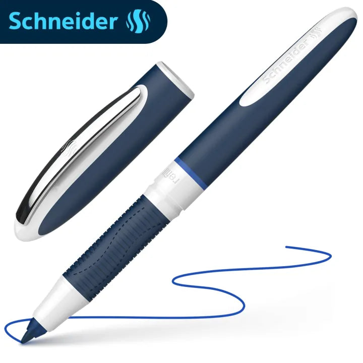 Schneider One Change Rollerball Pen 0.6mm Refillable with One Change Cartridge - Extra Smooth Writing Waterproof Quick Dry Ink - Premium Office Executive Pen Made in Germany