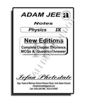Physics – Notes Adamjee – Class 9 Science