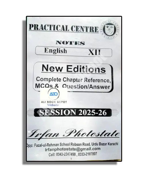 English – Notes Practical Centre – Class 12 Science – 12 Commerce – 12 Arts