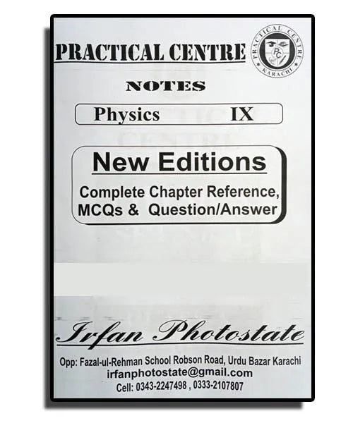 Physics – Notes Practical Centre – Class 9 Science